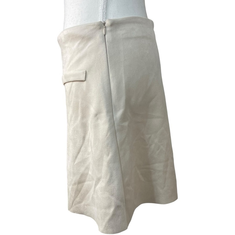 Zara Faux Suede Mini Skirt Beige - Picture 3 of 12